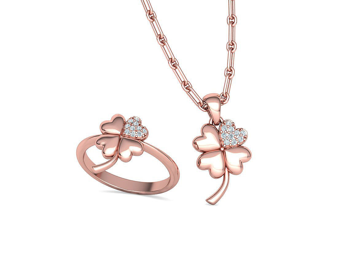 Clover Ring and Pendant Collection Lucky Symbol _3