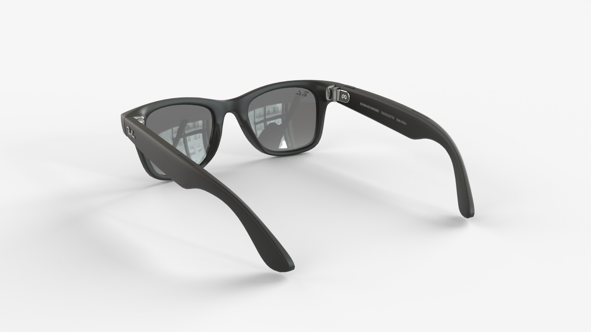 Ray-Ban Meta Wayfarer Matte and Shiny with 3 type of lenses 3D model_14
