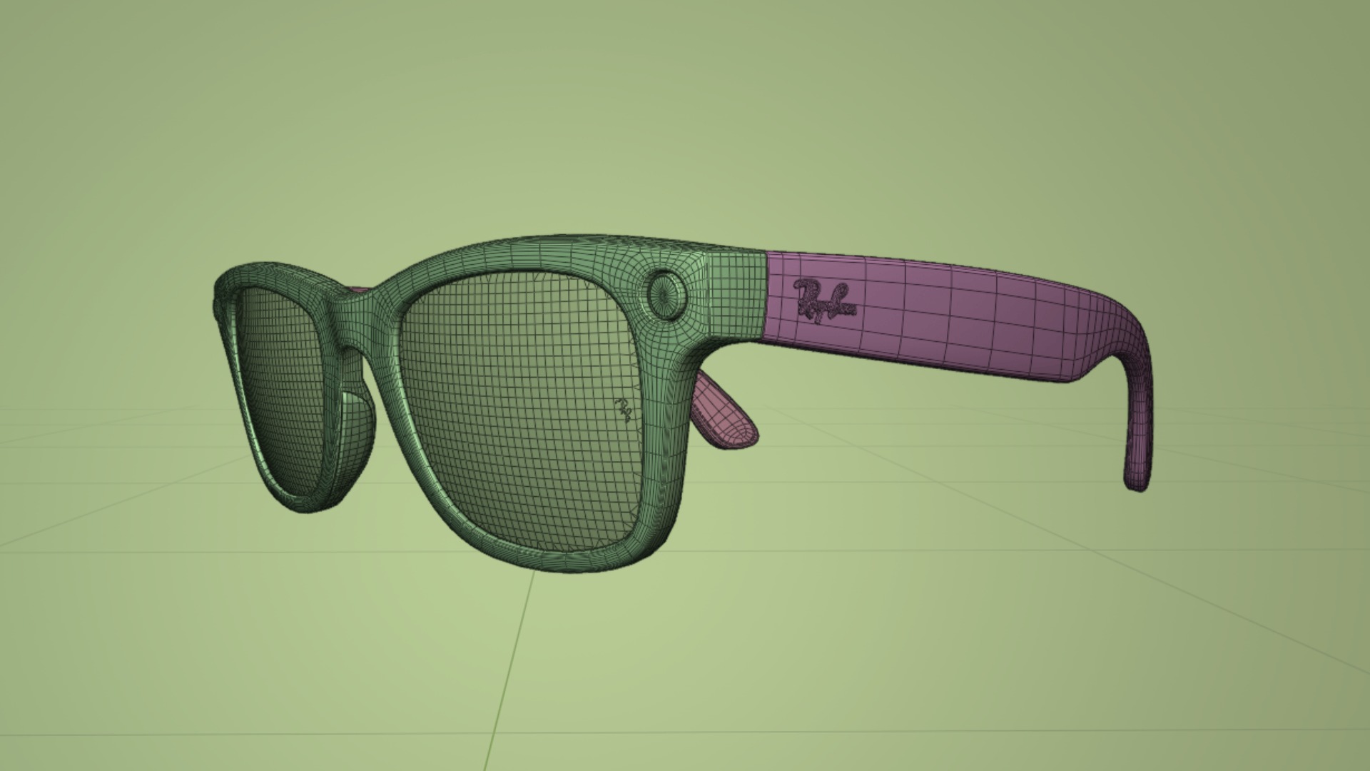 Ray-Ban Meta Wayfarer Matte and Shiny with 3 type of lenses 3D model_18