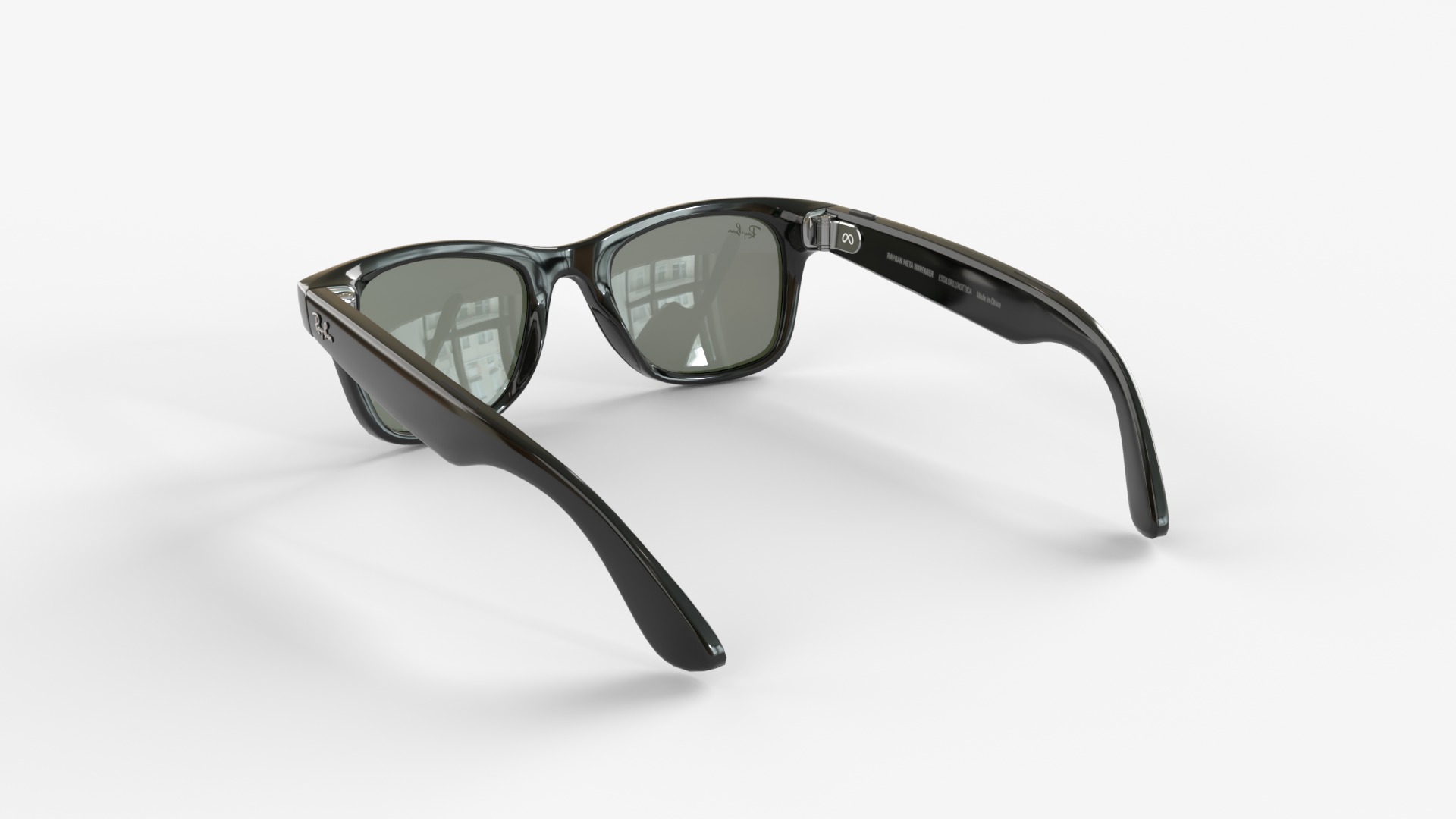 Ray-Ban Meta Wayfarer Matte and Shiny with 3 type of lenses 3D model_4