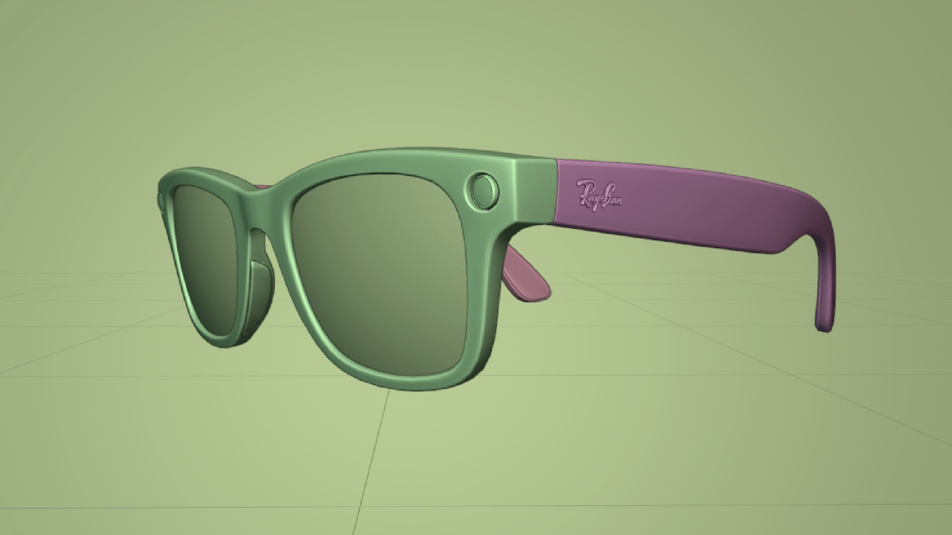 Ray-Ban Meta Wayfarer Matte and Shiny with 3 type of lenses 3D model_16