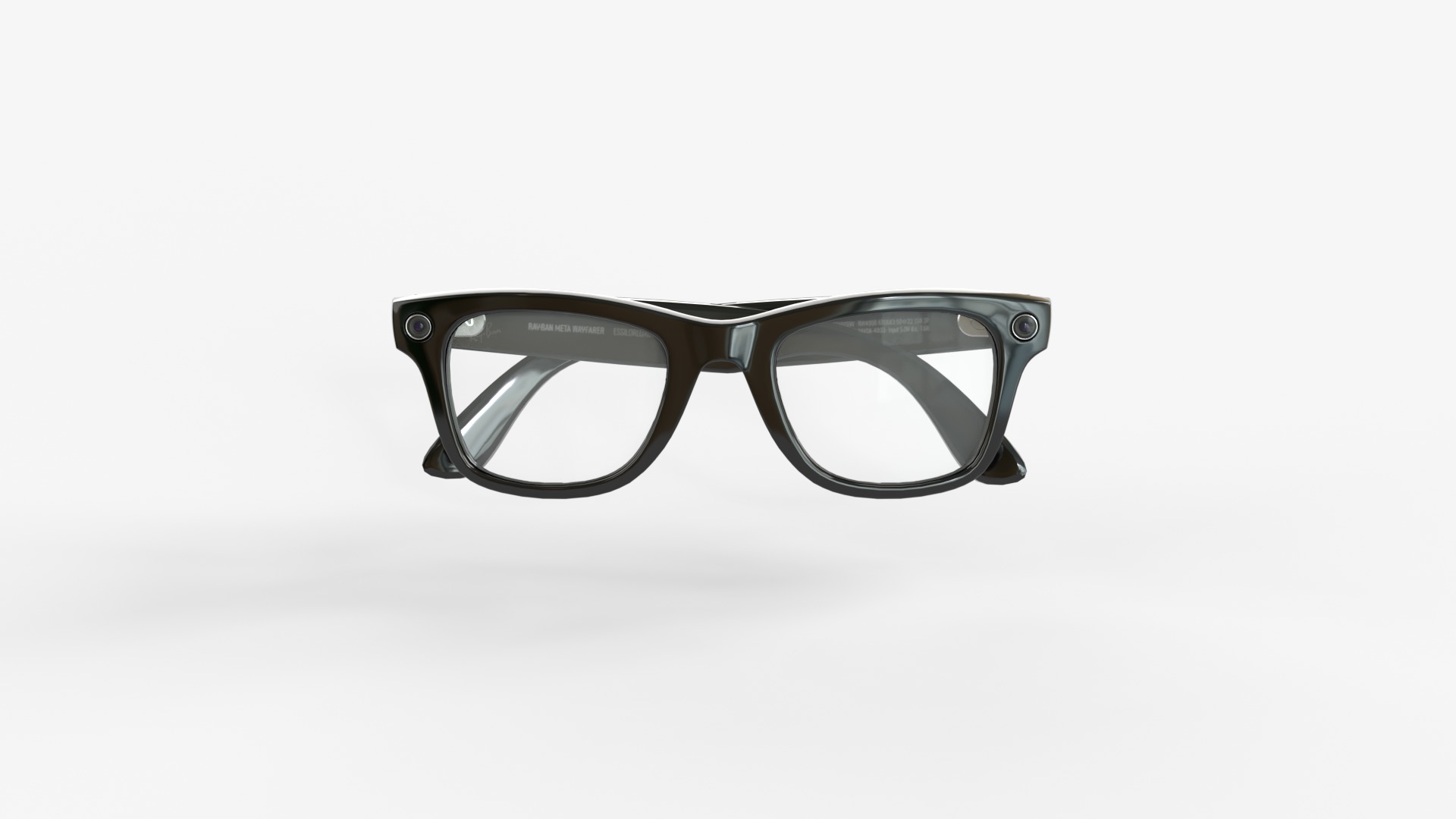 Ray-Ban Meta Wayfarer Matte and Shiny with 3 type of lenses 3D model_8
