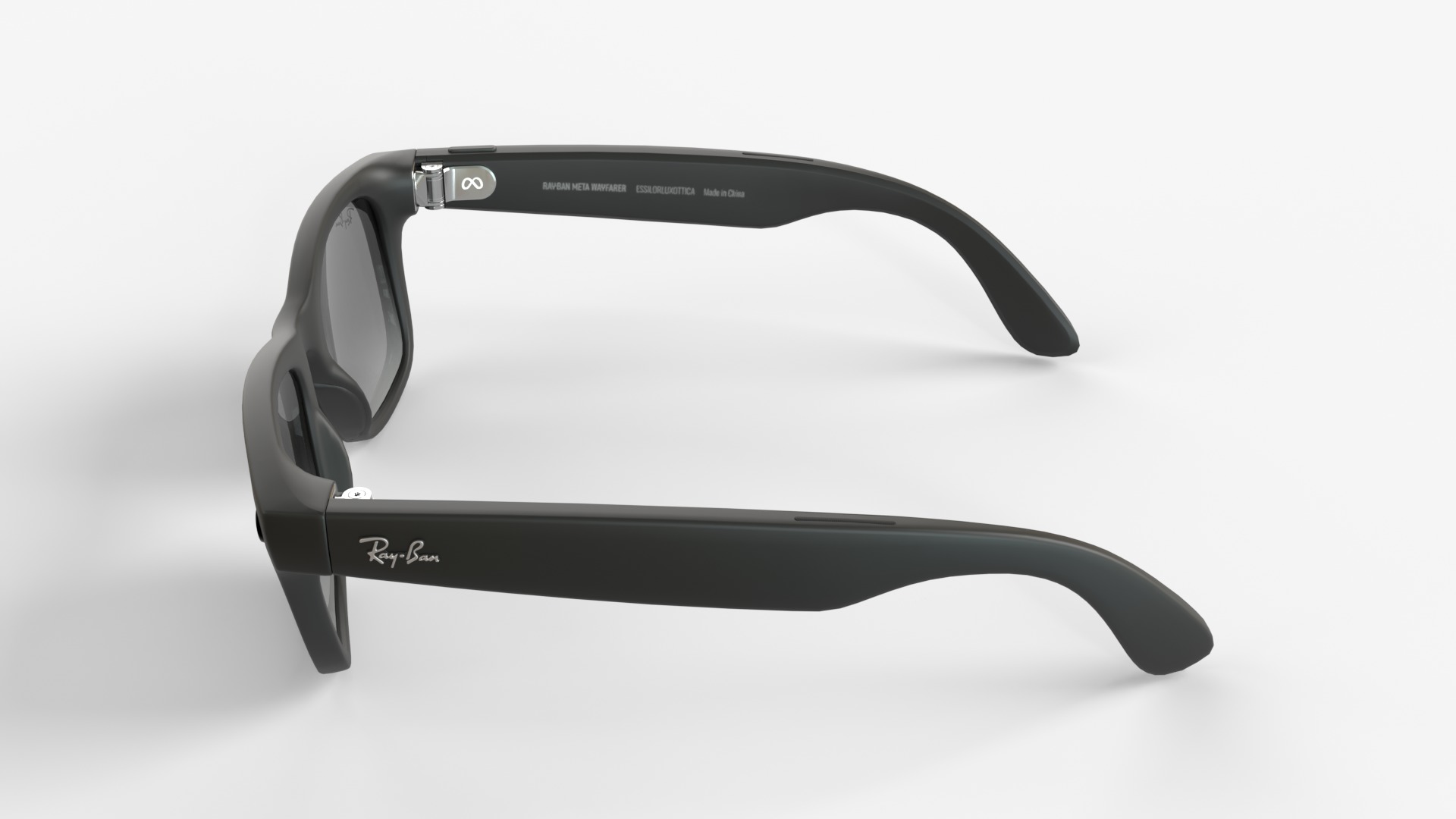 Ray-Ban Meta Wayfarer Matte and Shiny with 3 type of lenses 3D model_13