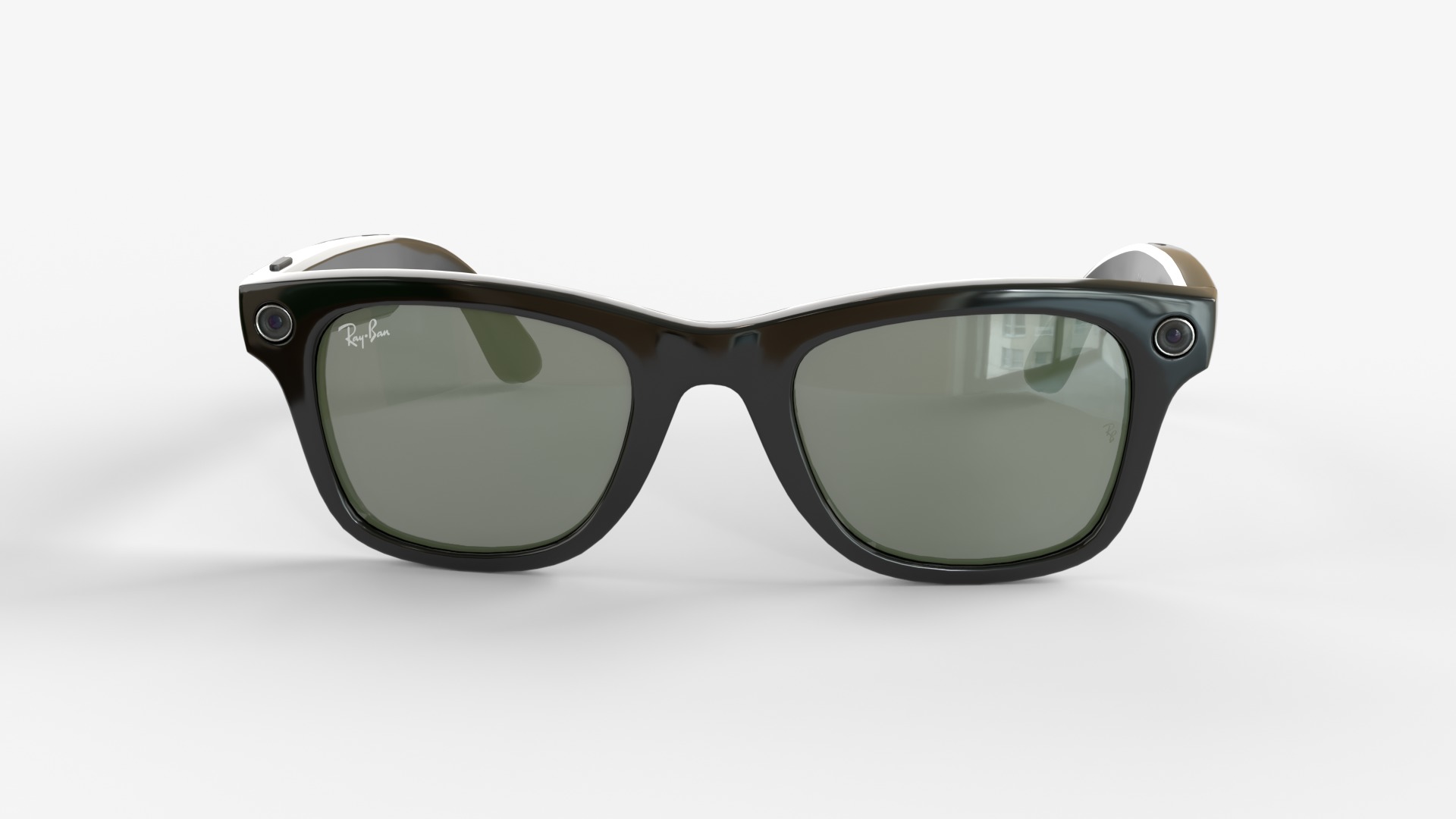Ray-Ban Meta Wayfarer Matte and Shiny with 3 type of lenses 3D model_9