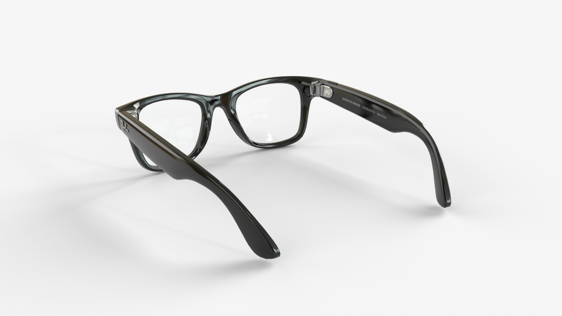 Ray-Ban Meta Wayfarer Matte and Shiny with 3 type of lenses 3D model_7