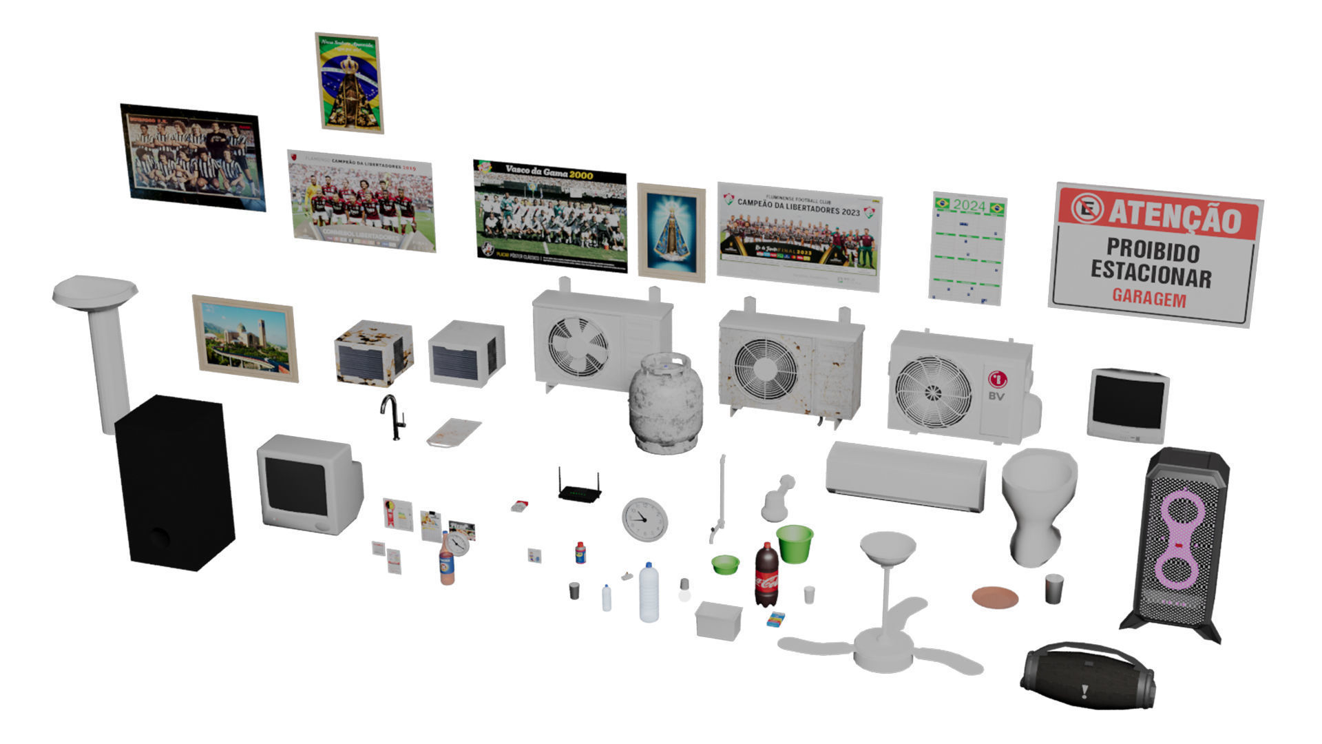 Megapack Favela Rio de Janeiro Brazil Low-poly 3D model_14