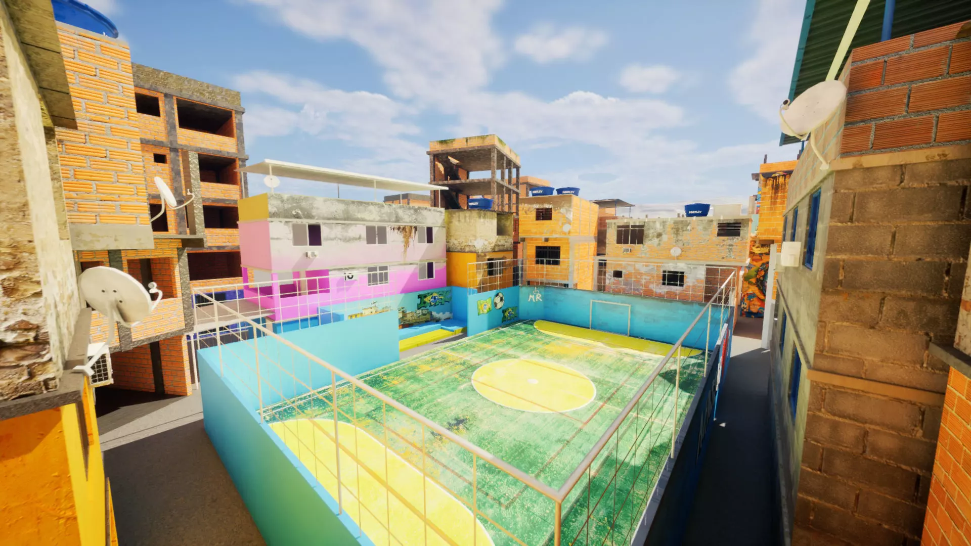 Megapack Favela Rio de Janeiro Brazil Low-poly 3D model_0