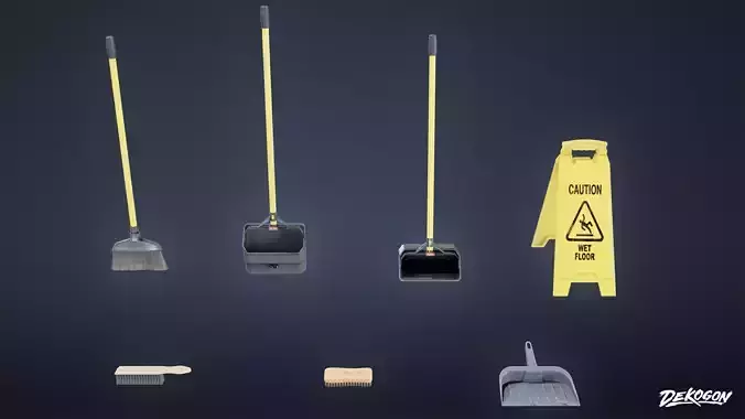 LAUNDROMAT - Cleaning Set 01 - LOW POLY AND NANITE