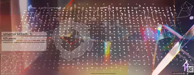 universal kitbash 1 - 825 pieces