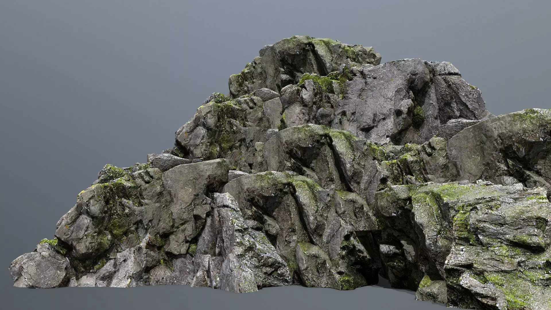 Mountain Low-poly 3D model_0