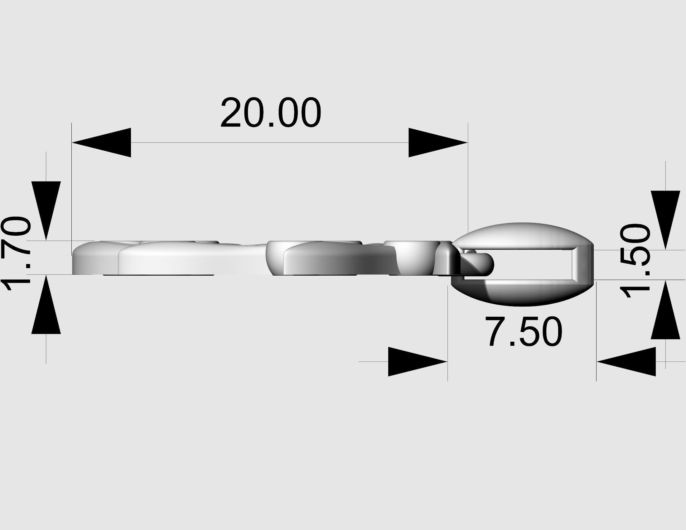 Round leaves pendant 3D print model_9