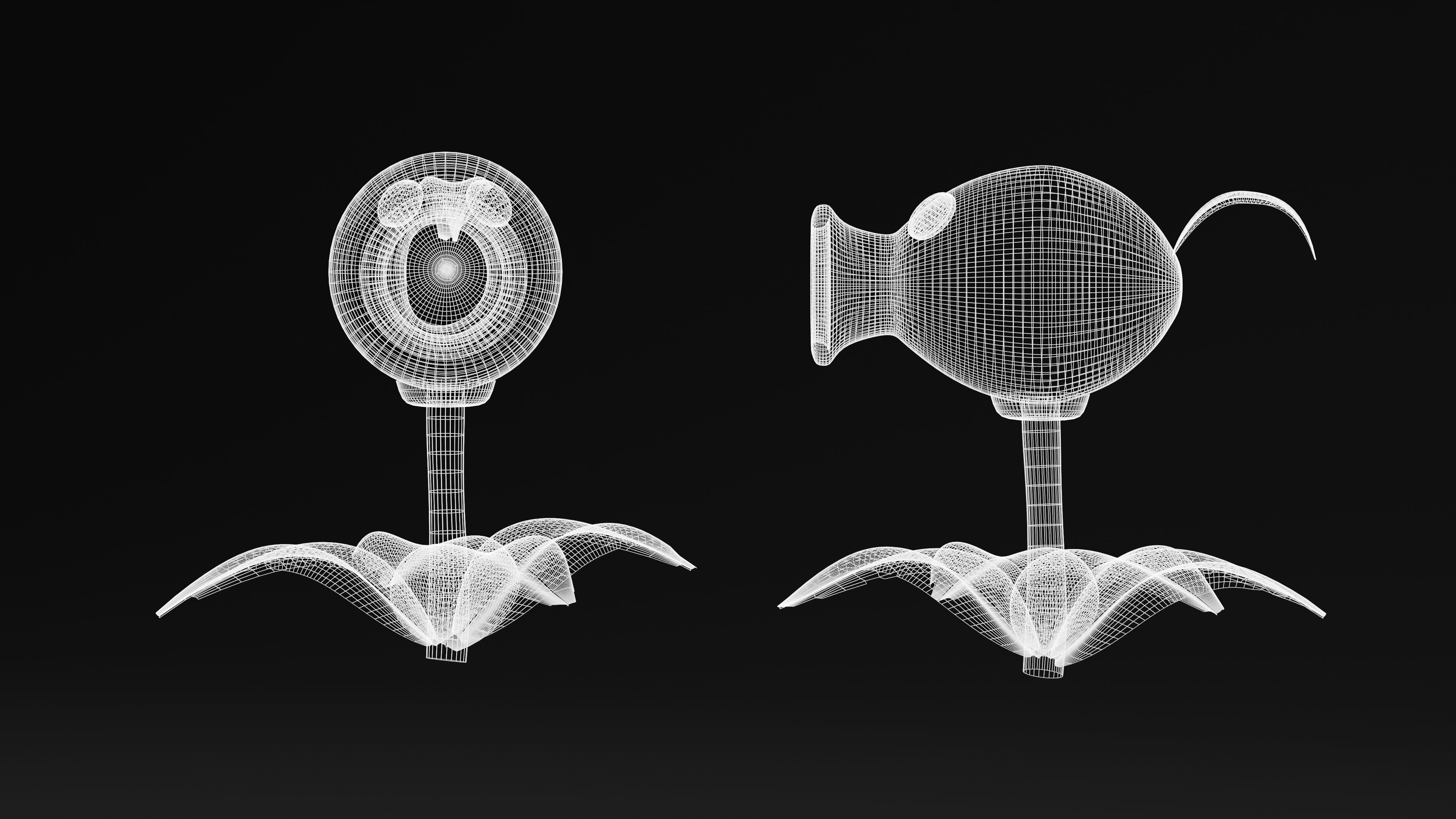 PeaShooter Plants Vs Zombies Low-poly 3D model_5