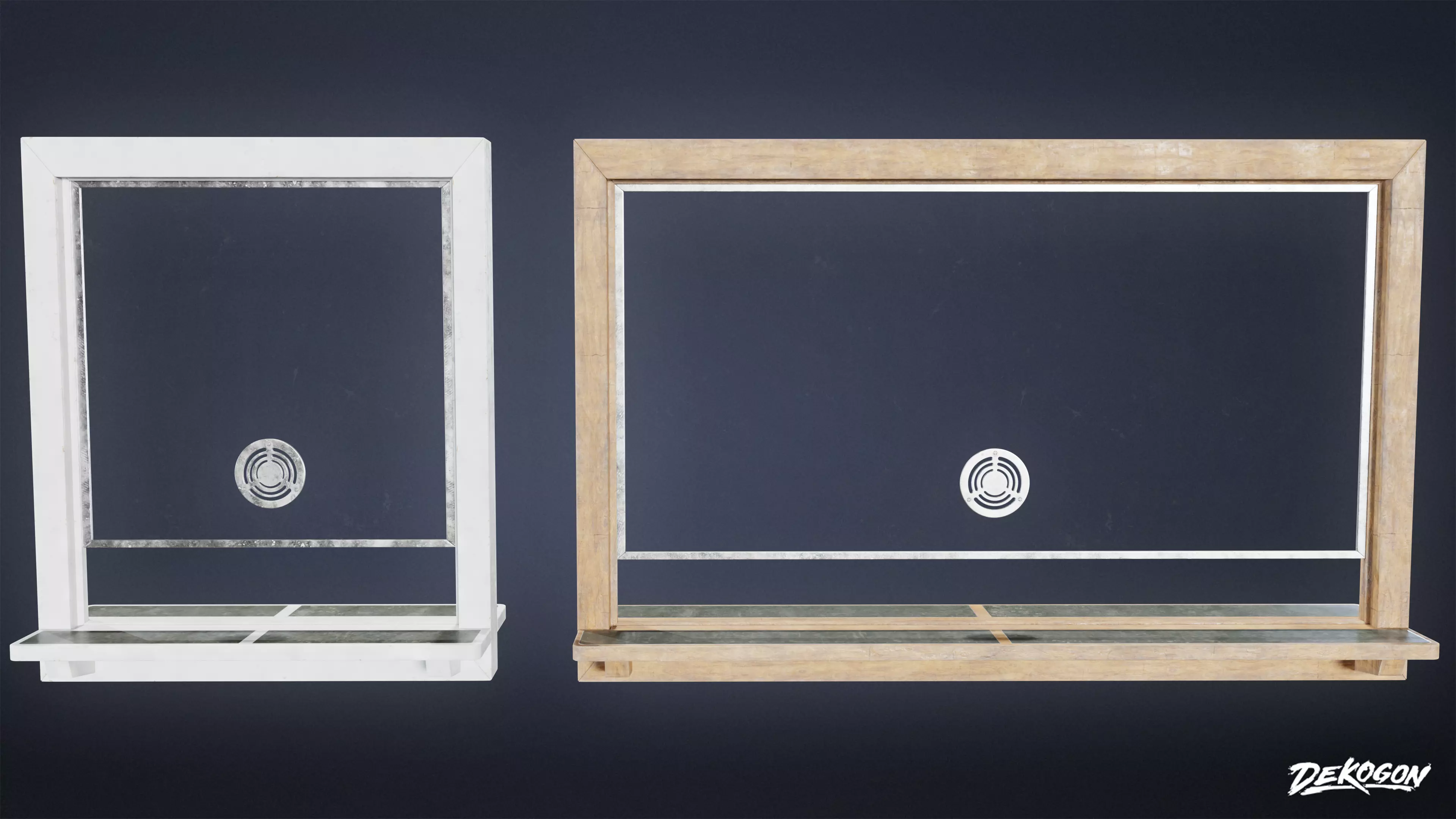 LAUNDROMAT - Desk Window 01 - LOW POLY AND NANITE Low-poly 3D model_0