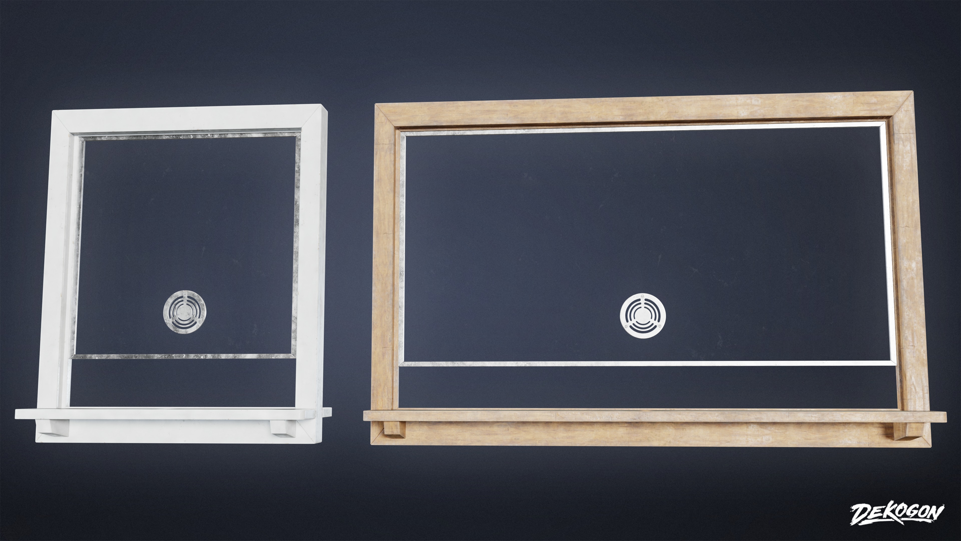 LAUNDROMAT - Desk Window 01 - LOW POLY AND NANITE Low-poly 3D model_1