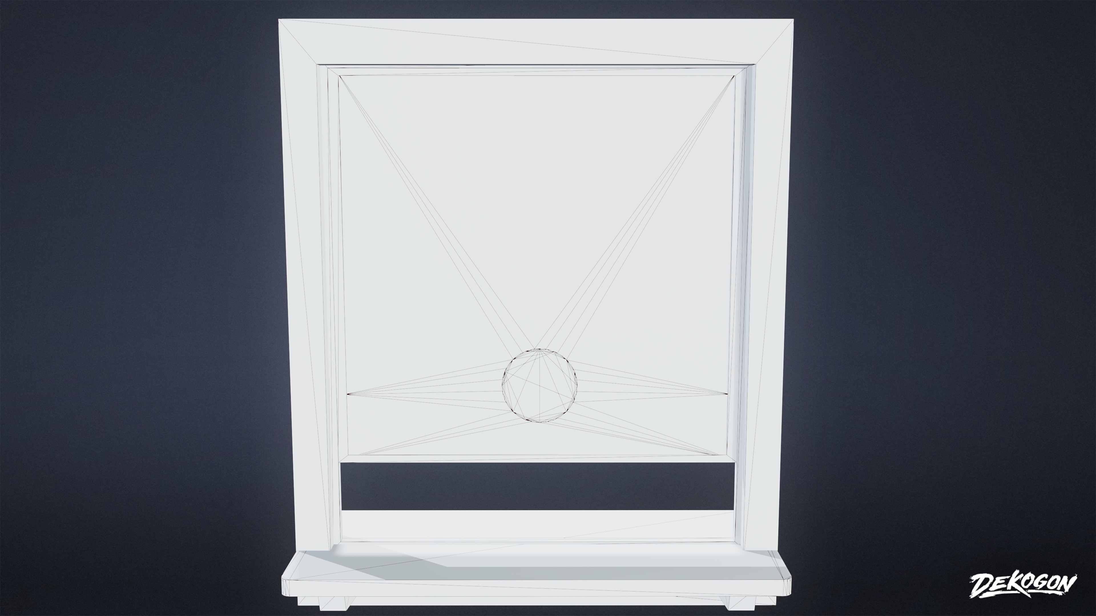 LAUNDROMAT - Desk Window 01 - LOW POLY AND NANITE Low-poly 3D model_9