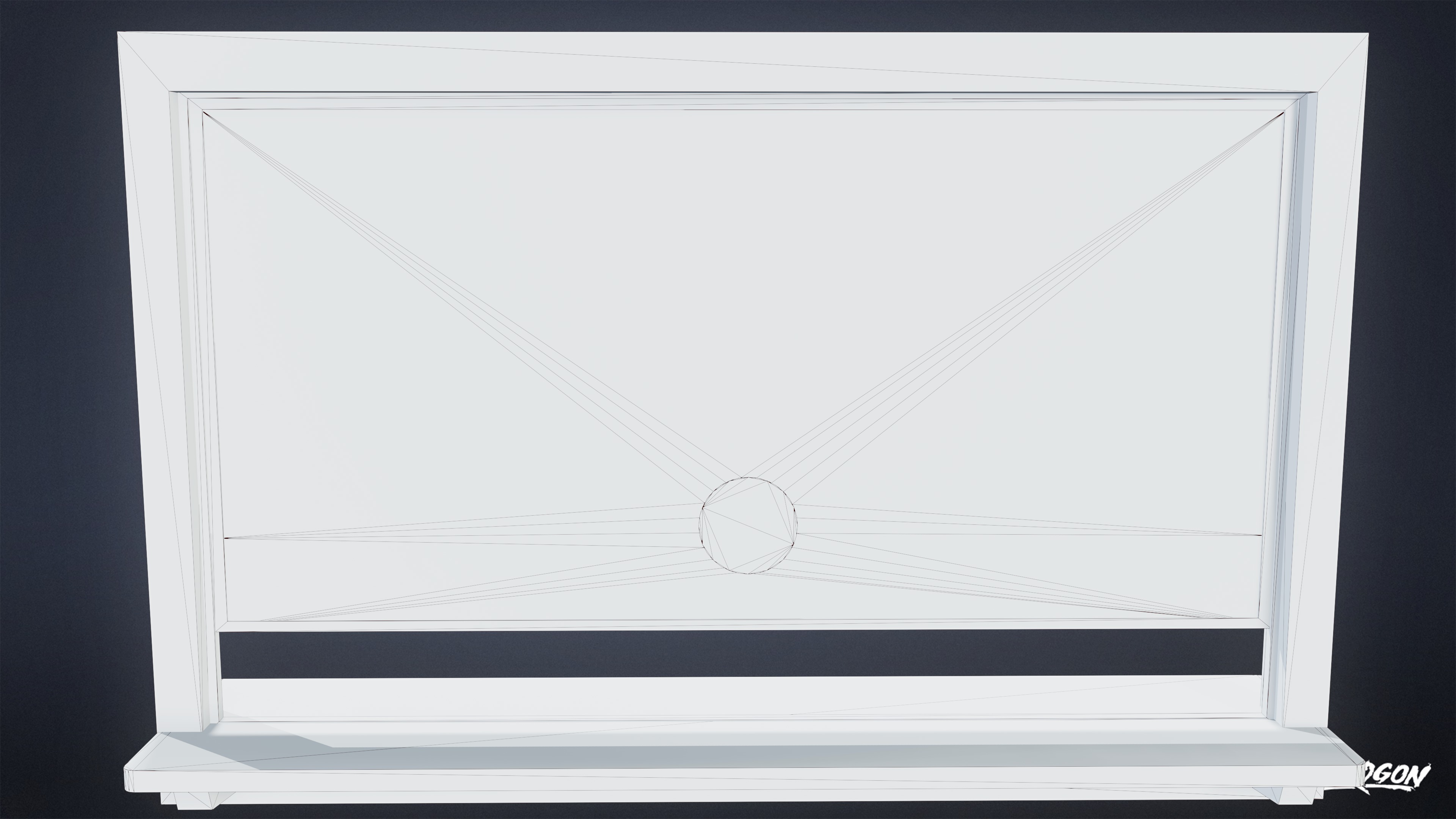 LAUNDROMAT - Desk Window 01 - LOW POLY AND NANITE Low-poly 3D model_8