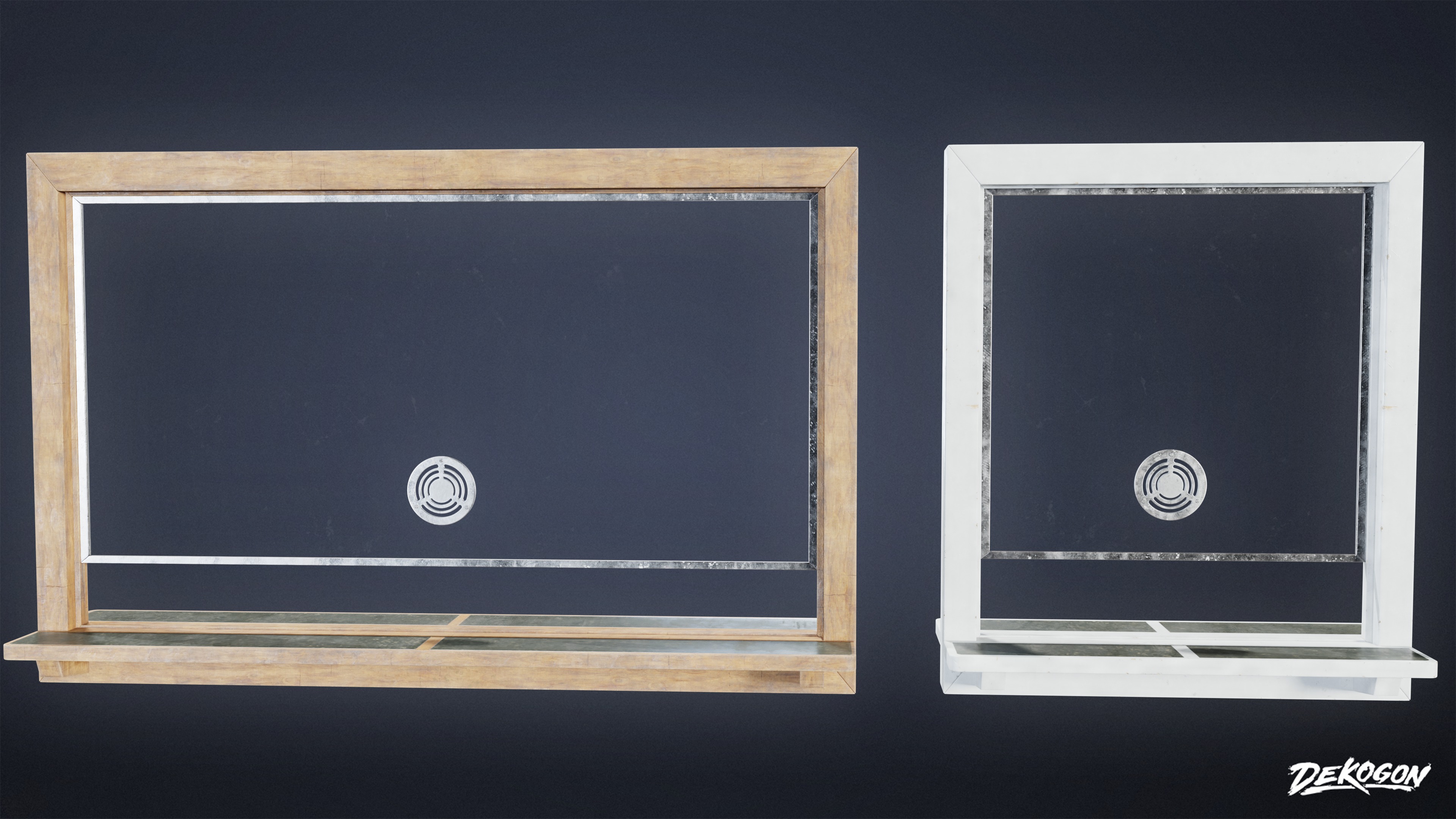 LAUNDROMAT - Desk Window 01 - LOW POLY AND NANITE Low-poly 3D model_3