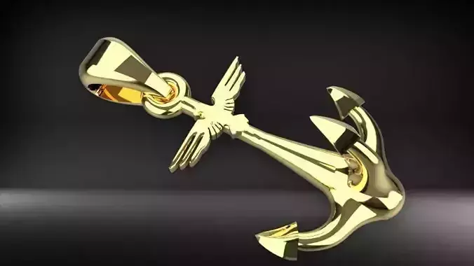 GRAPNEL ANCHOR PENDANT 3D print model