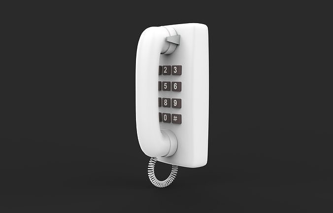  Wall Mounted Phone 3D model