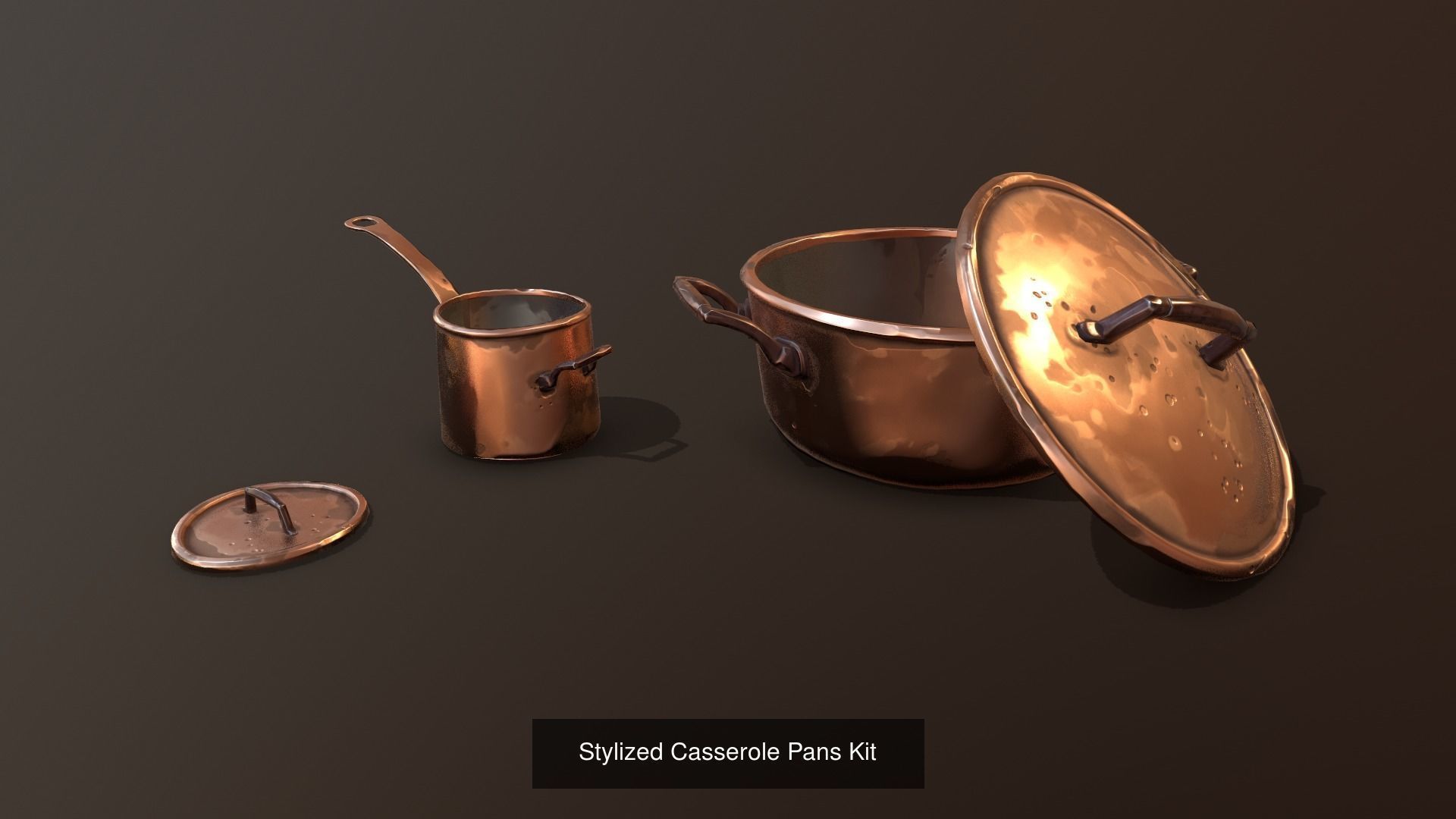 Stylized kitchen props Bundle 3D Model Collection_1