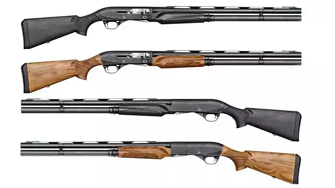 BENELLI M2 SHOTGUN Low-poly 3D model