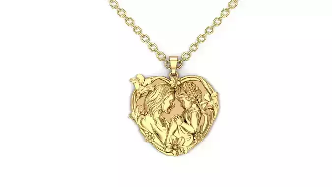 pendant Mother holding a child  3D model
