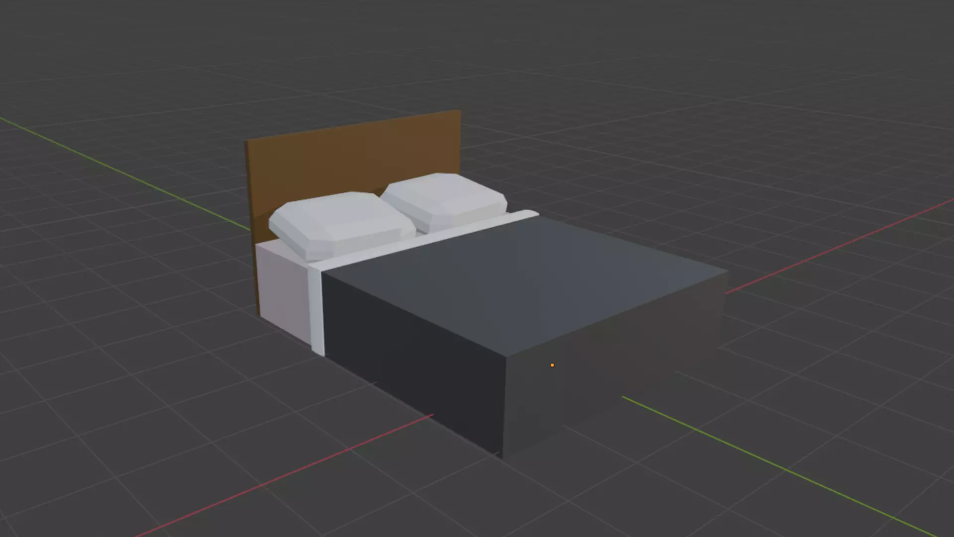 Lowpoly Bed Low-poly 3D model_0