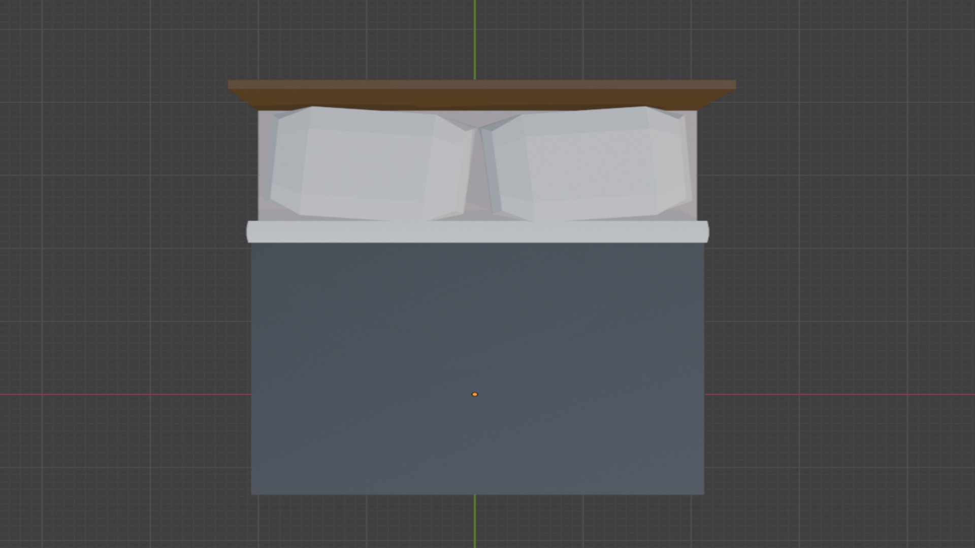 Lowpoly Bed Low-poly 3D model_4