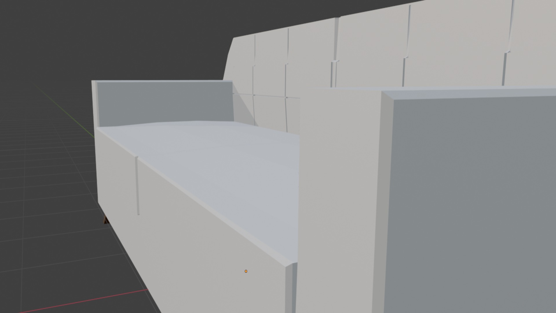 Lowpoly Sofa Low-poly 3D model_3