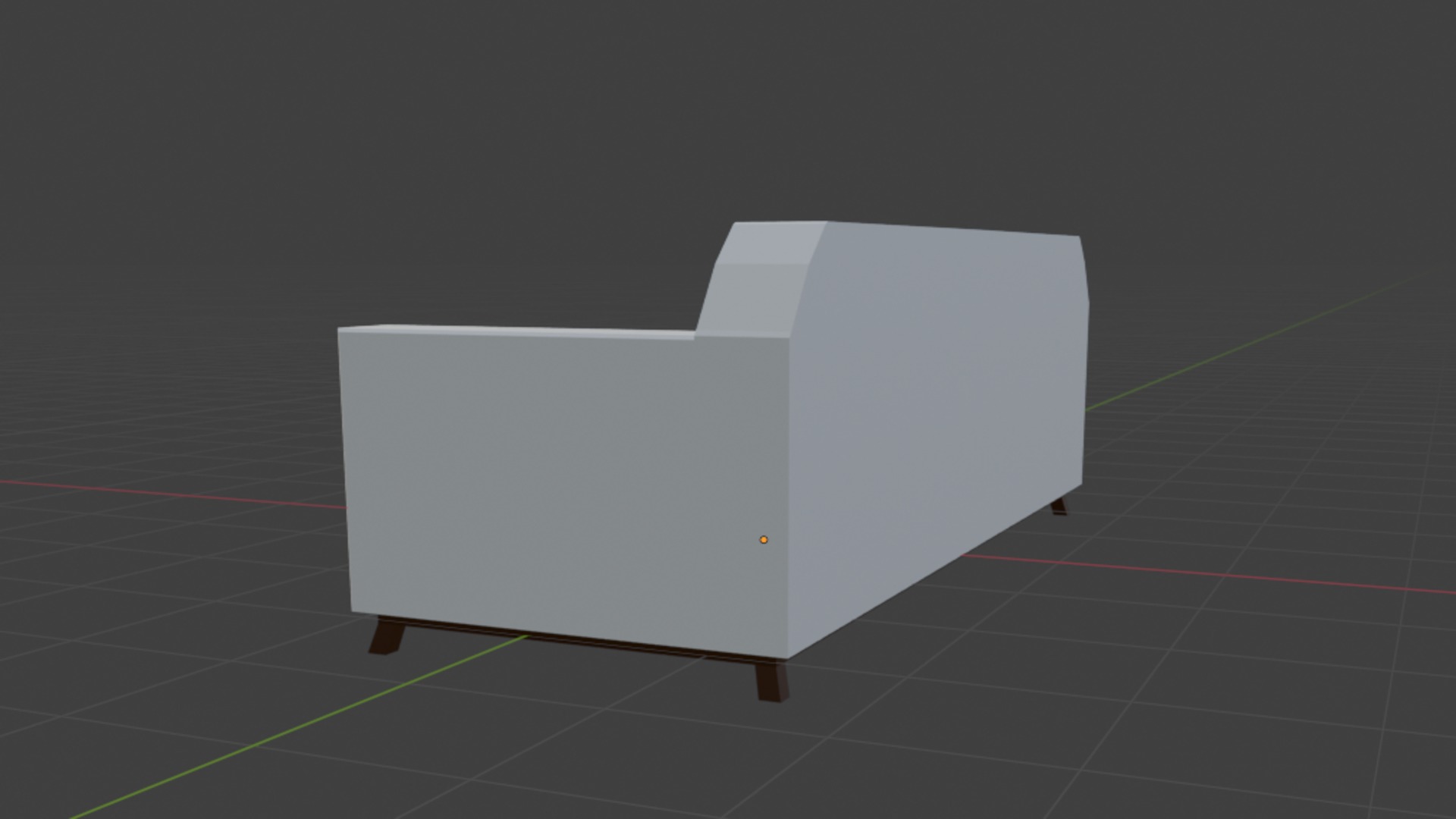 Lowpoly Sofa Low-poly 3D model_4