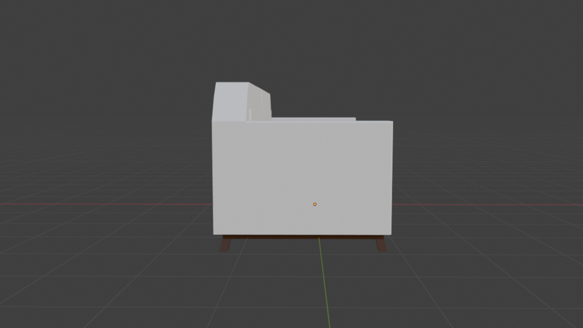 Lowpoly Sofa Low-poly 3D model_2