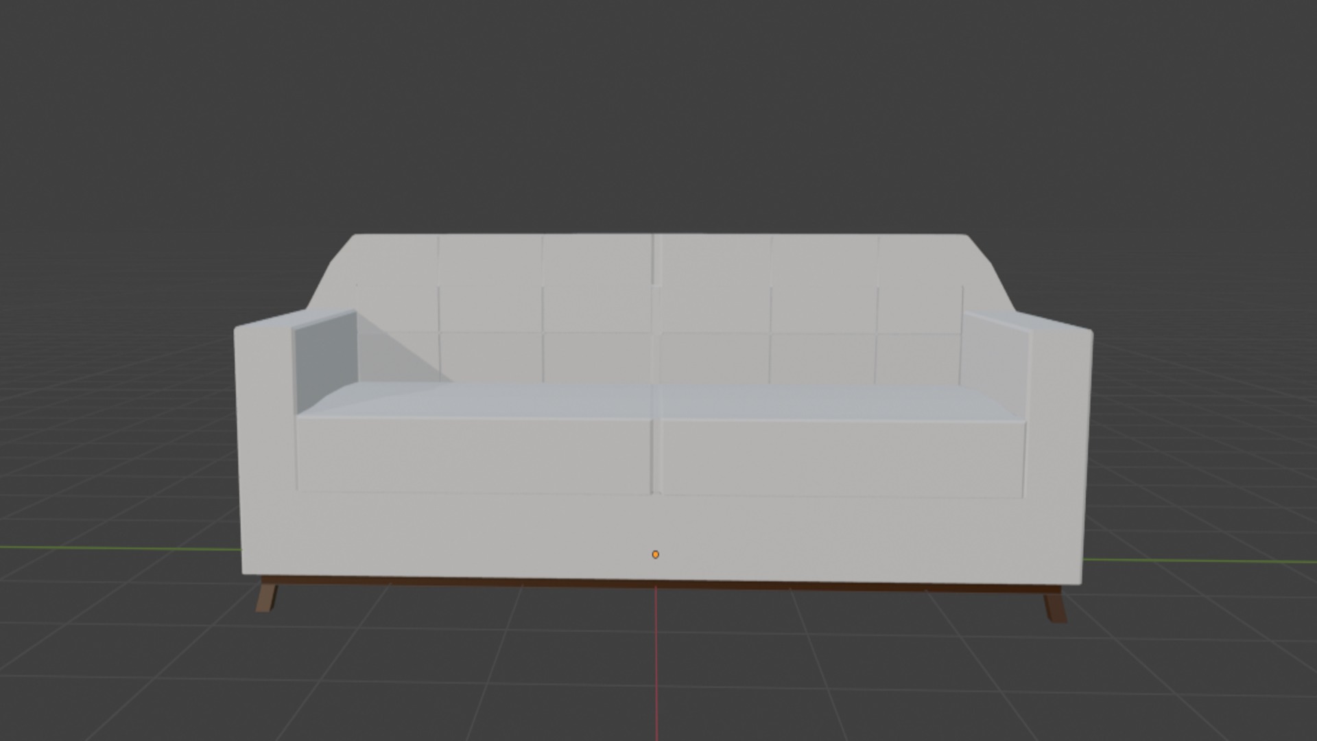 Lowpoly Sofa Low-poly 3D model_1