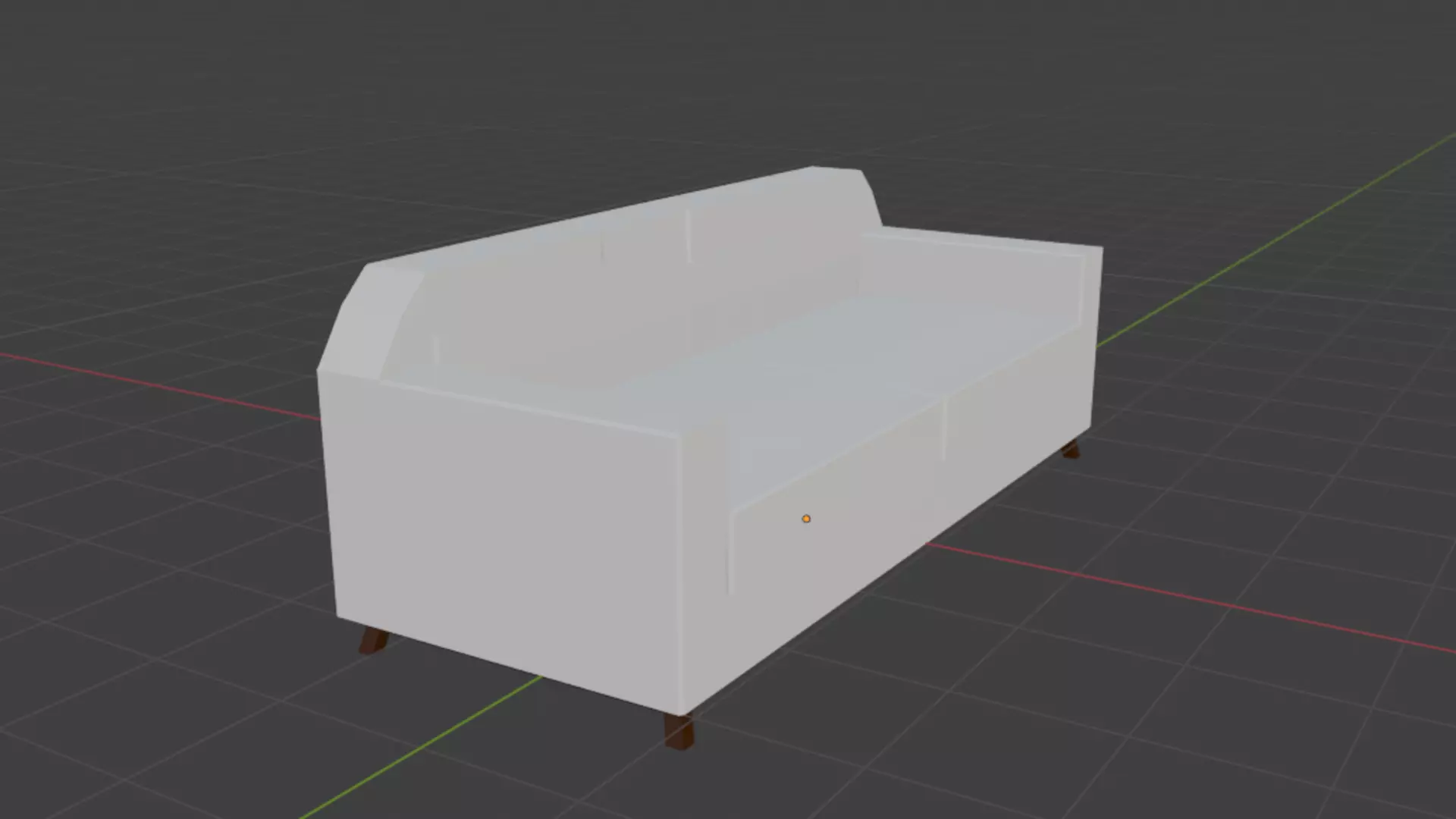 Lowpoly Sofa Low-poly 3D model_0