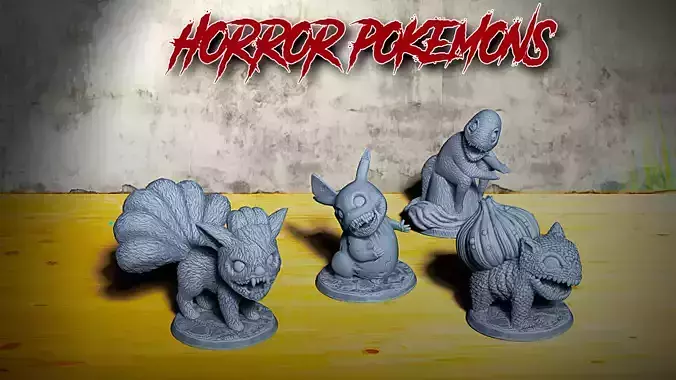 creepy Pokemons -Halloween special set 3D print model