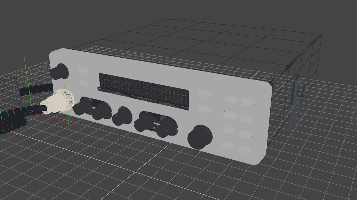 Midland-Alan 9001 Export transceiver 3D model_3
