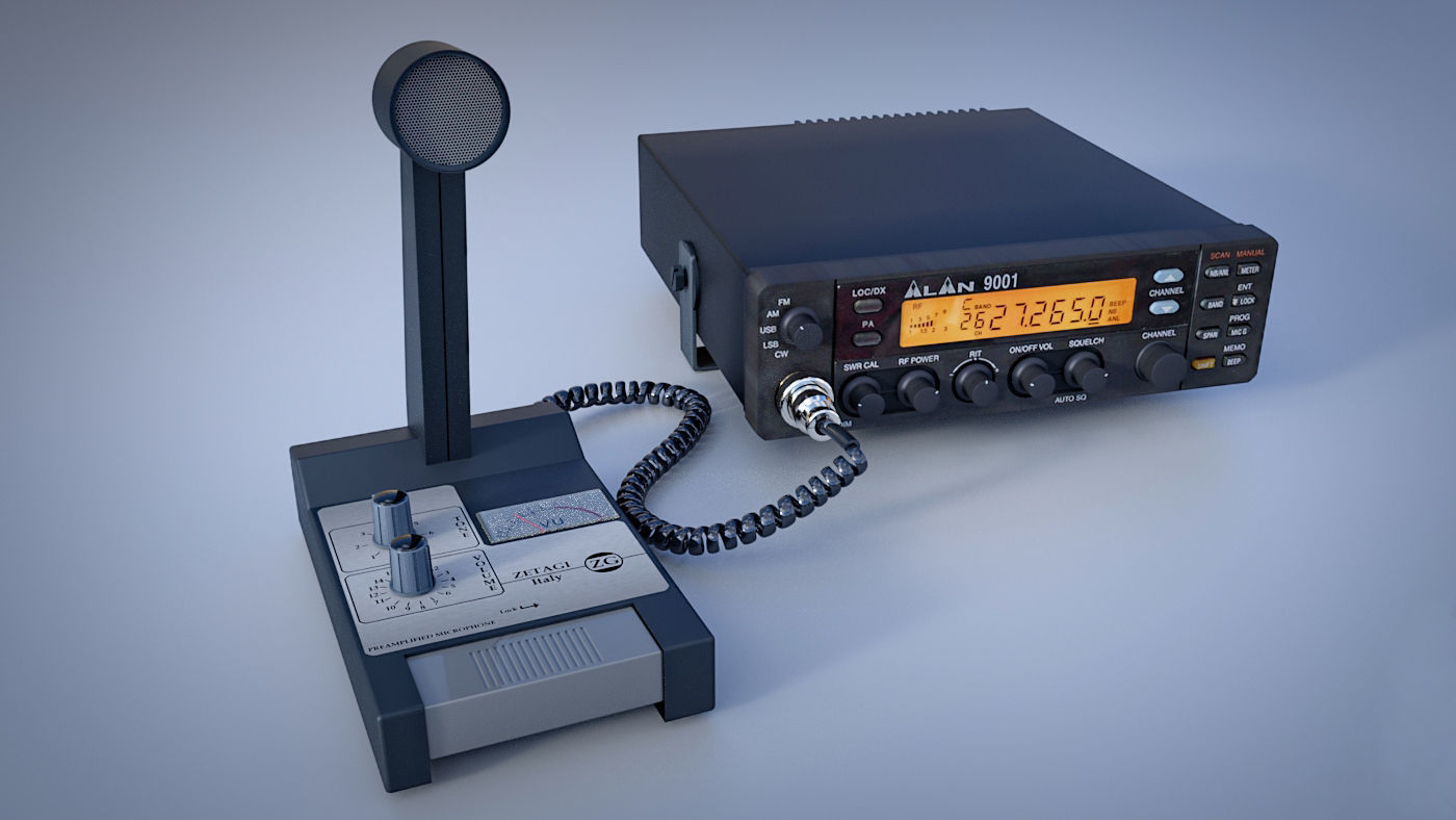 Midland-Alan 9001 Export transceiver 3D model_1