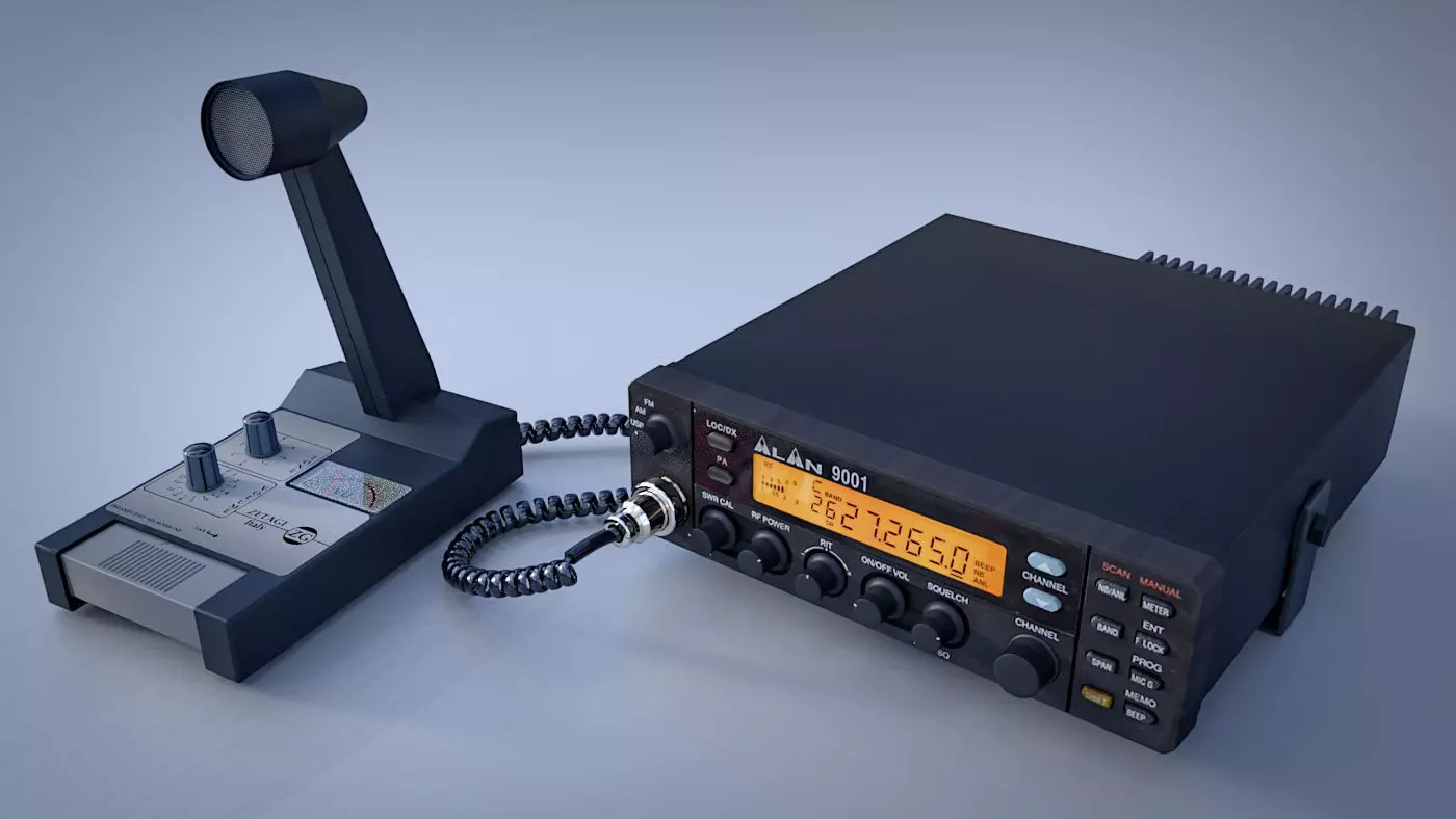 Midland-Alan 9001 Export transceiver 3D model_0
