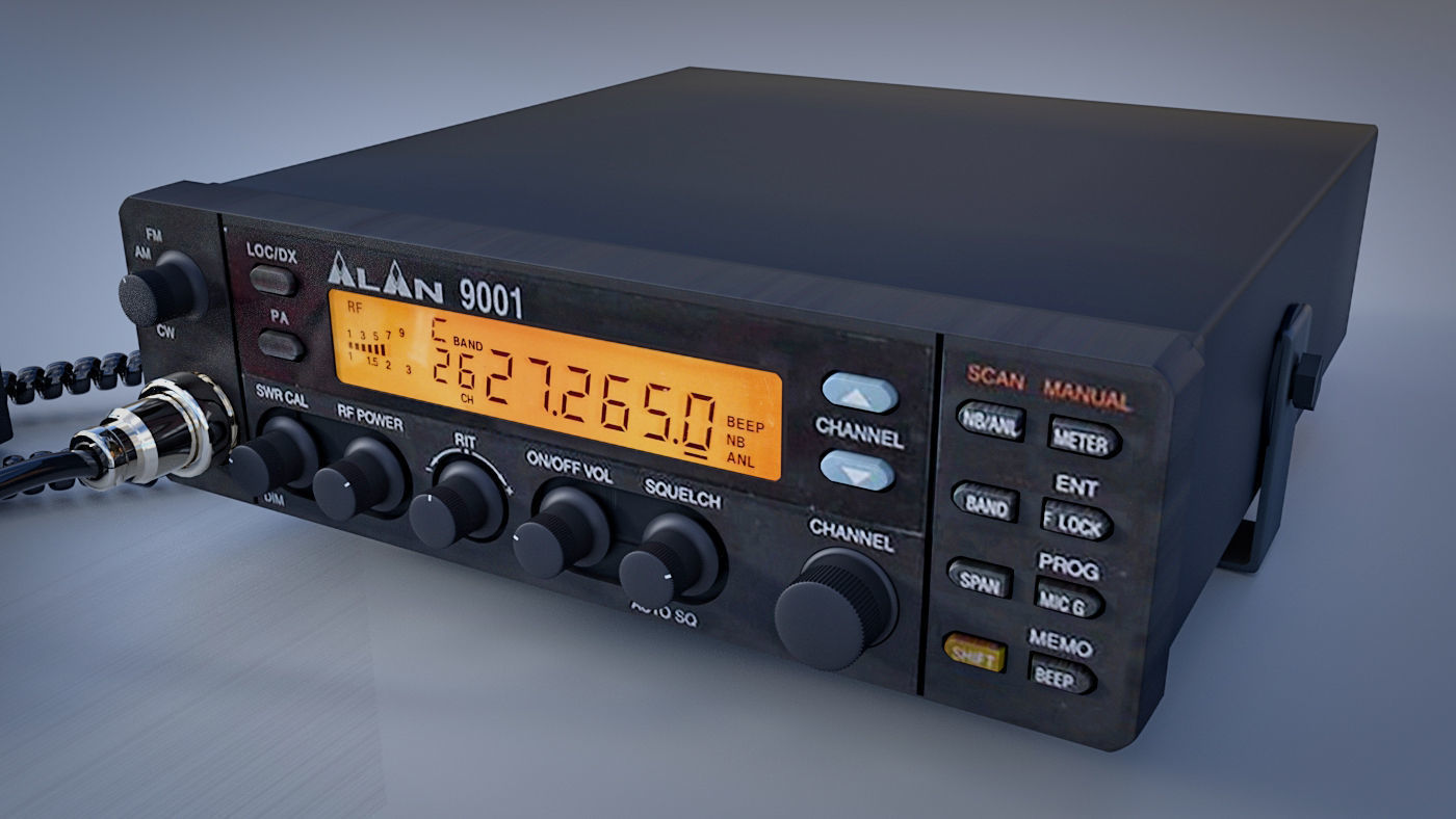 Midland-Alan 9001 Export transceiver 3D model_2