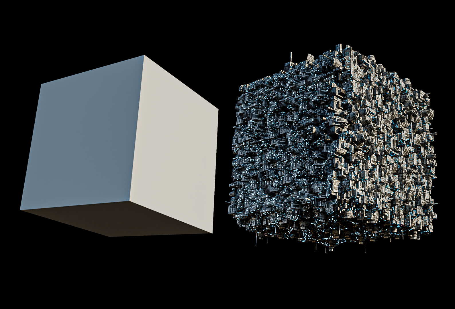 Greeble Generator Sci-Fi Tool for Unity Low-poly 3D model_2