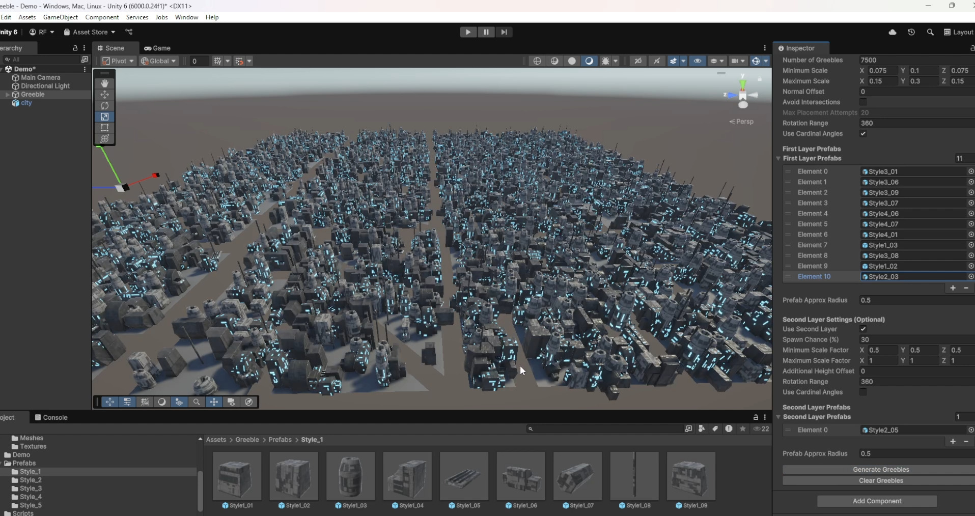 Greeble Generator Sci-Fi Tool for Unity Low-poly 3D model_11