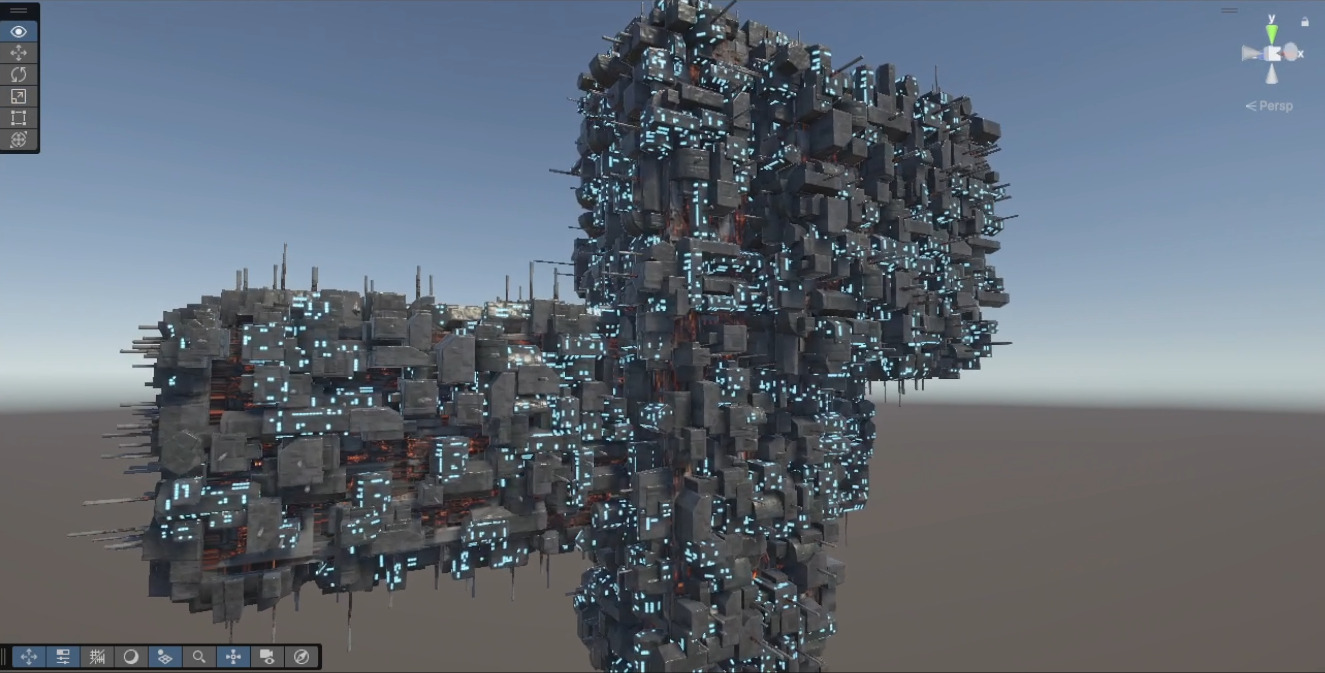 Greeble Generator Sci-Fi Tool for Unity Low-poly 3D model_5