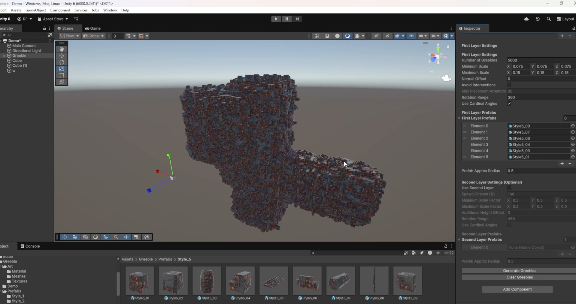 Greeble Generator Sci-Fi Tool for Unity Low-poly 3D model_7