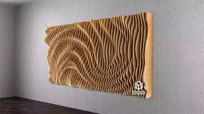 Parametric Wavy Wooden Wall Decor 19 - wood cutting machines 