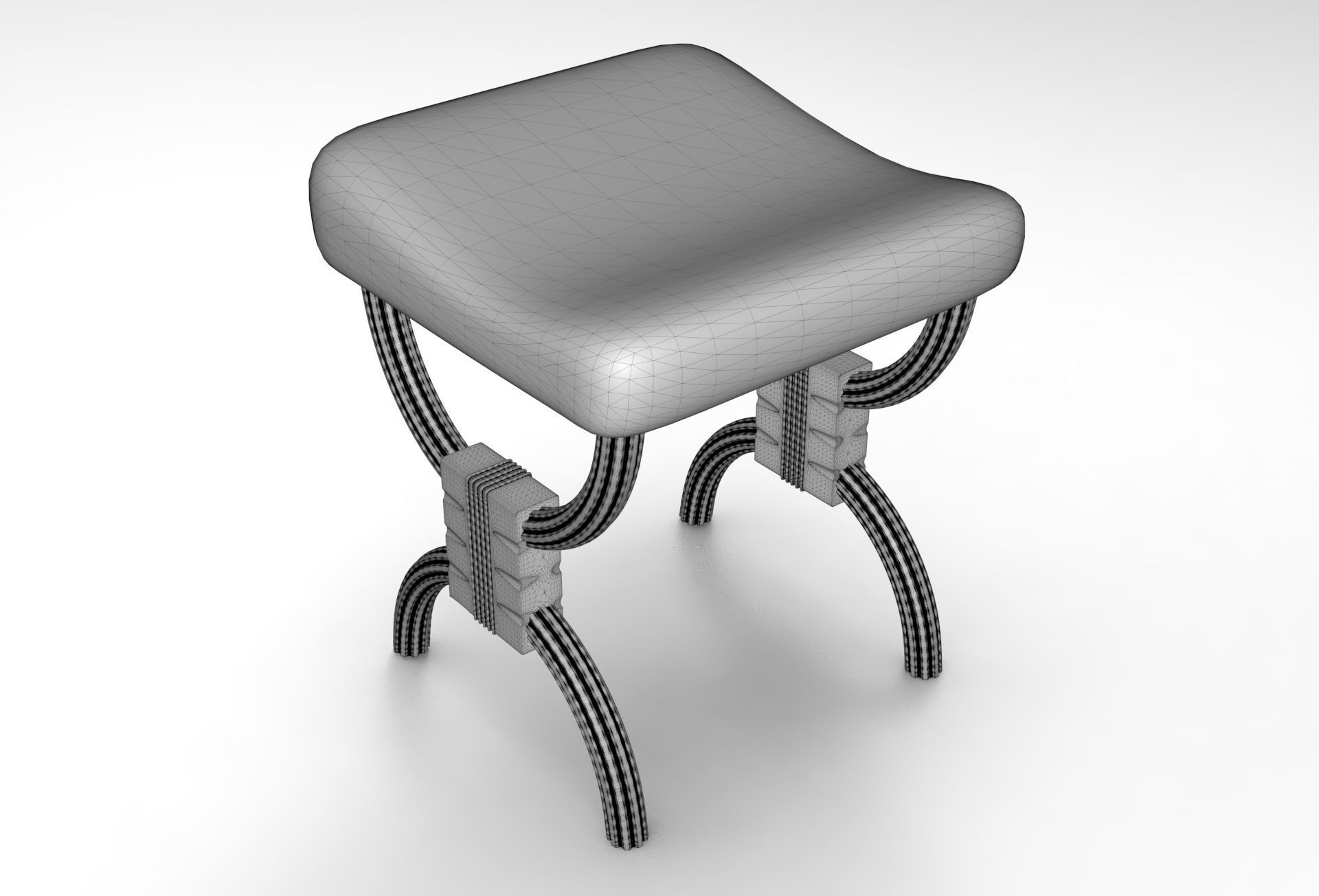 Lukop Stool Low-poly 3D model_6
