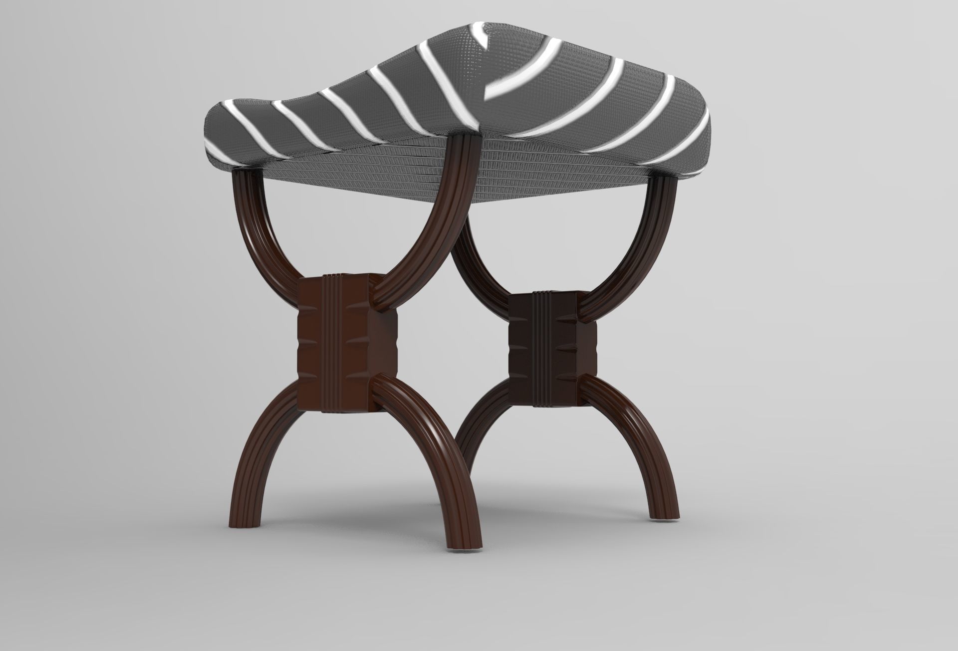 Lukop Stool Low-poly 3D model_1