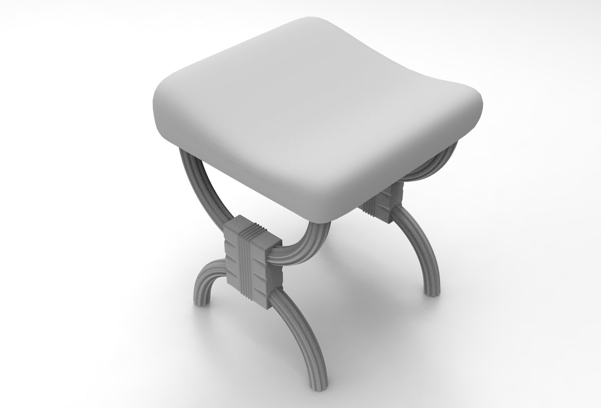 Lukop Stool Low-poly 3D model_8