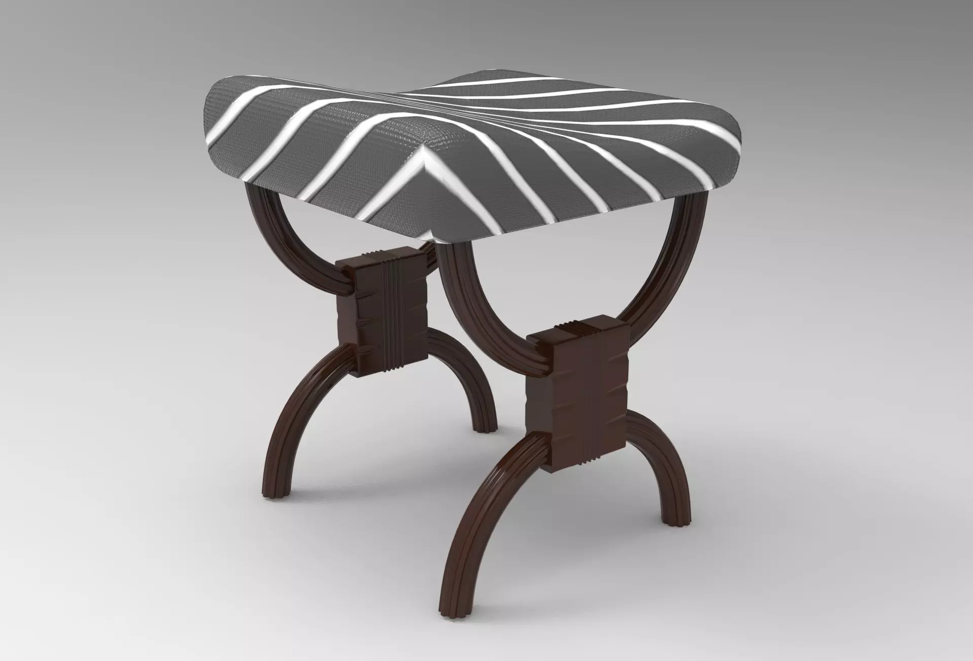 Lukop Stool Low-poly 3D model_0