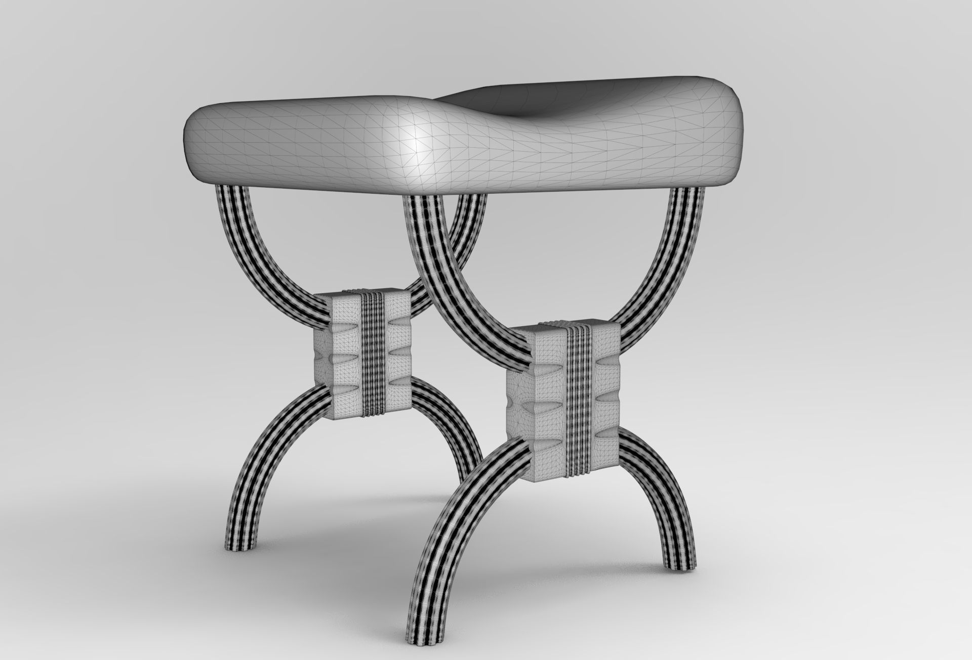 Lukop Stool Low-poly 3D model_5