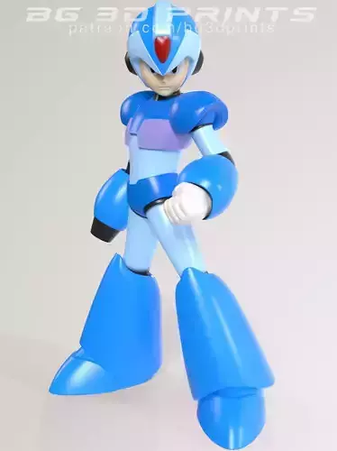 Megaman X Fanart 3D Print STL file 3D print model
