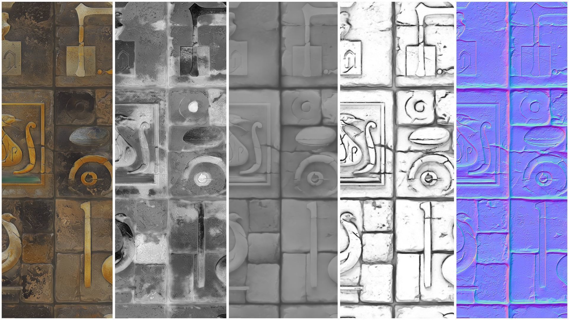 10 Egypt Wall VOL02 4K Seamless PNG PBR Textures Texture_1